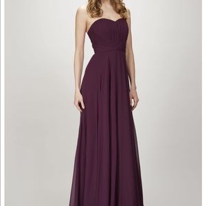 Theia Bridemaids Strapless Gown